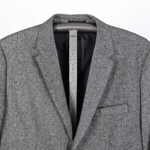 Old Navy Men's Classic Herringbone Blazer Gray SZ XL Polyester Wool Blend Career